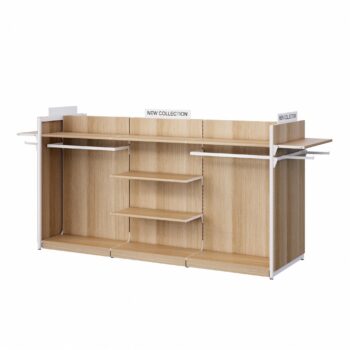 UniSlot™ Modular Gondola Kit A – Retail Shelving & Hanging Display – 3400mm W x 1480mm H