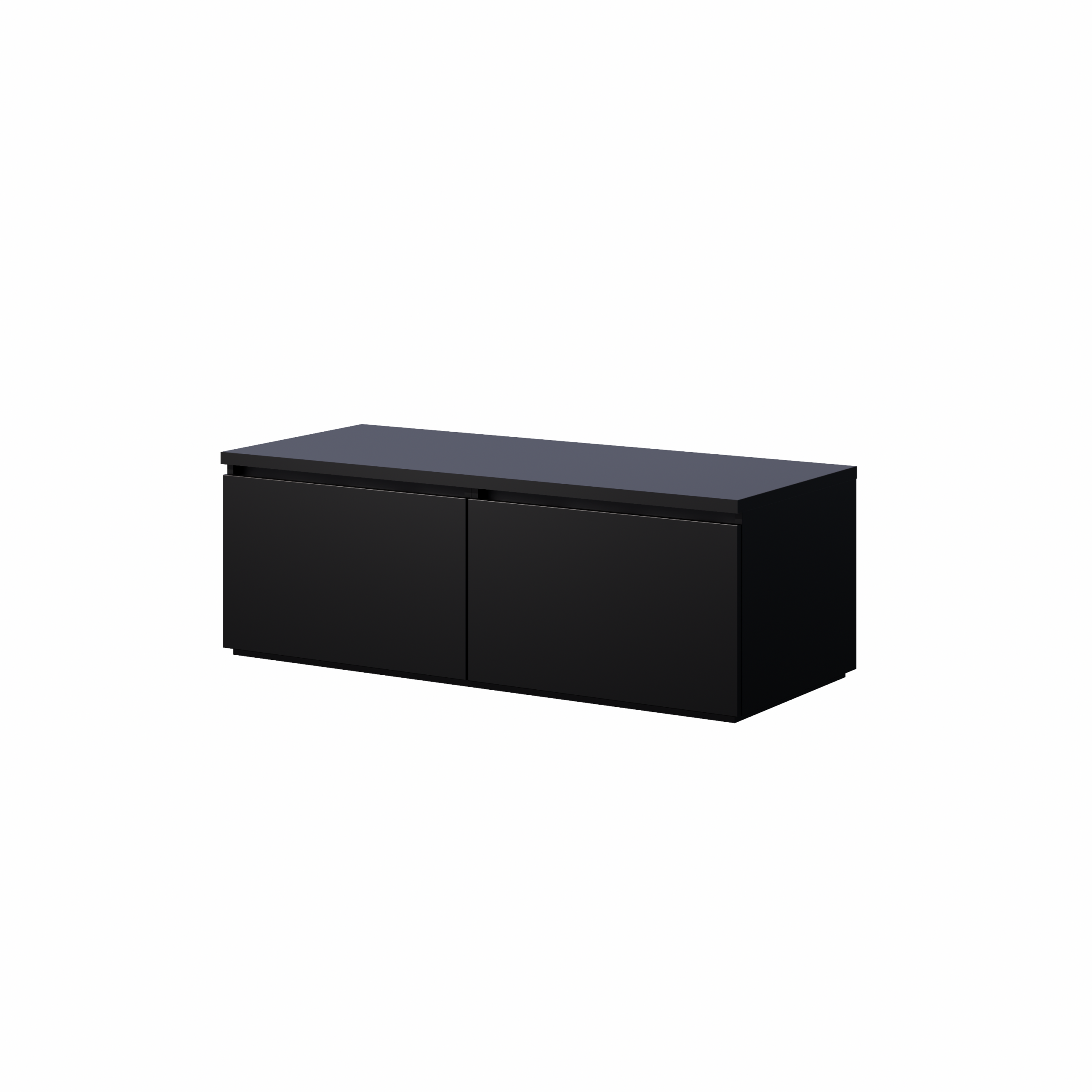 Timber Display Table Drawer Unit in Black Texture