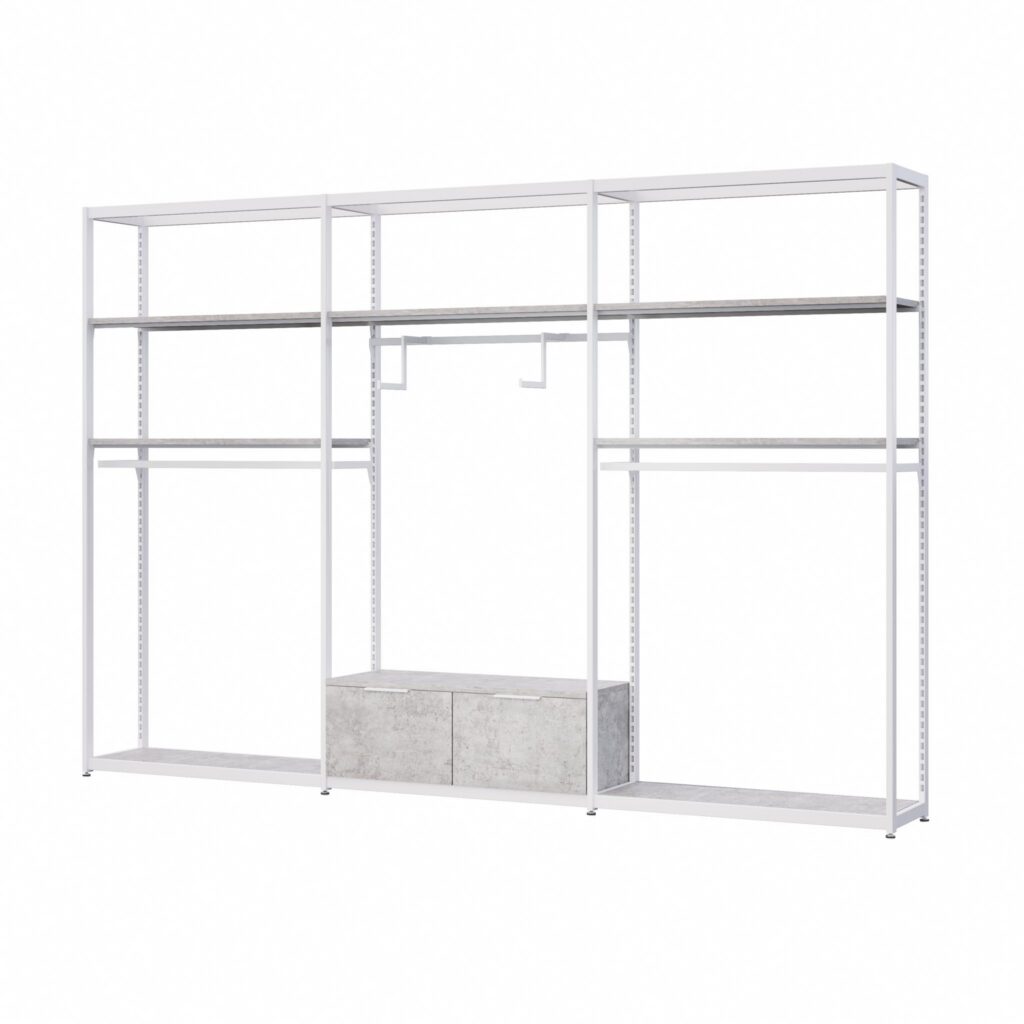UniSlot™ Cube Kit A in White and Concrete