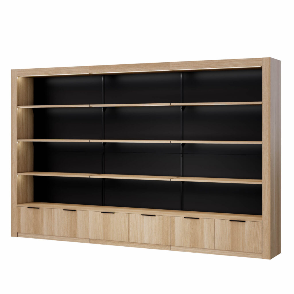 UniSlot™ Feature Pod Kit B in Black and Native Oak