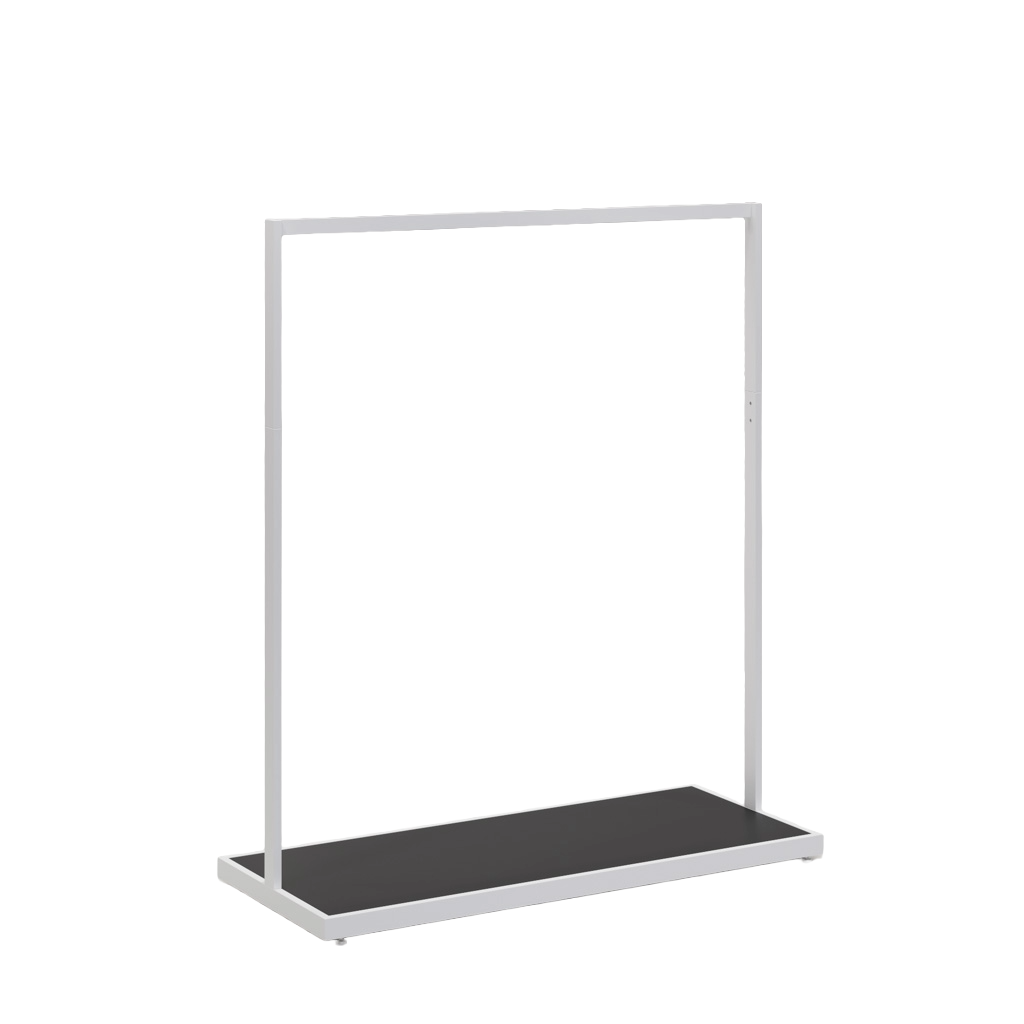 UniSlot™ Linear Rack in White with Black Inset Base