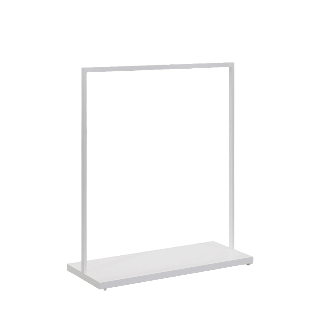 UniSlot™ Linear Rack in White with White Inset Base