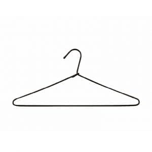 Plastic Coated Shirt Hanger Black