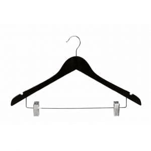 440mm Black Timber Adult Combination Hangers