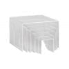 MM0106CL Square Acrylic Pedestals - Set of 6