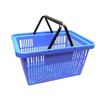 Blue Plastic Shopping Basket